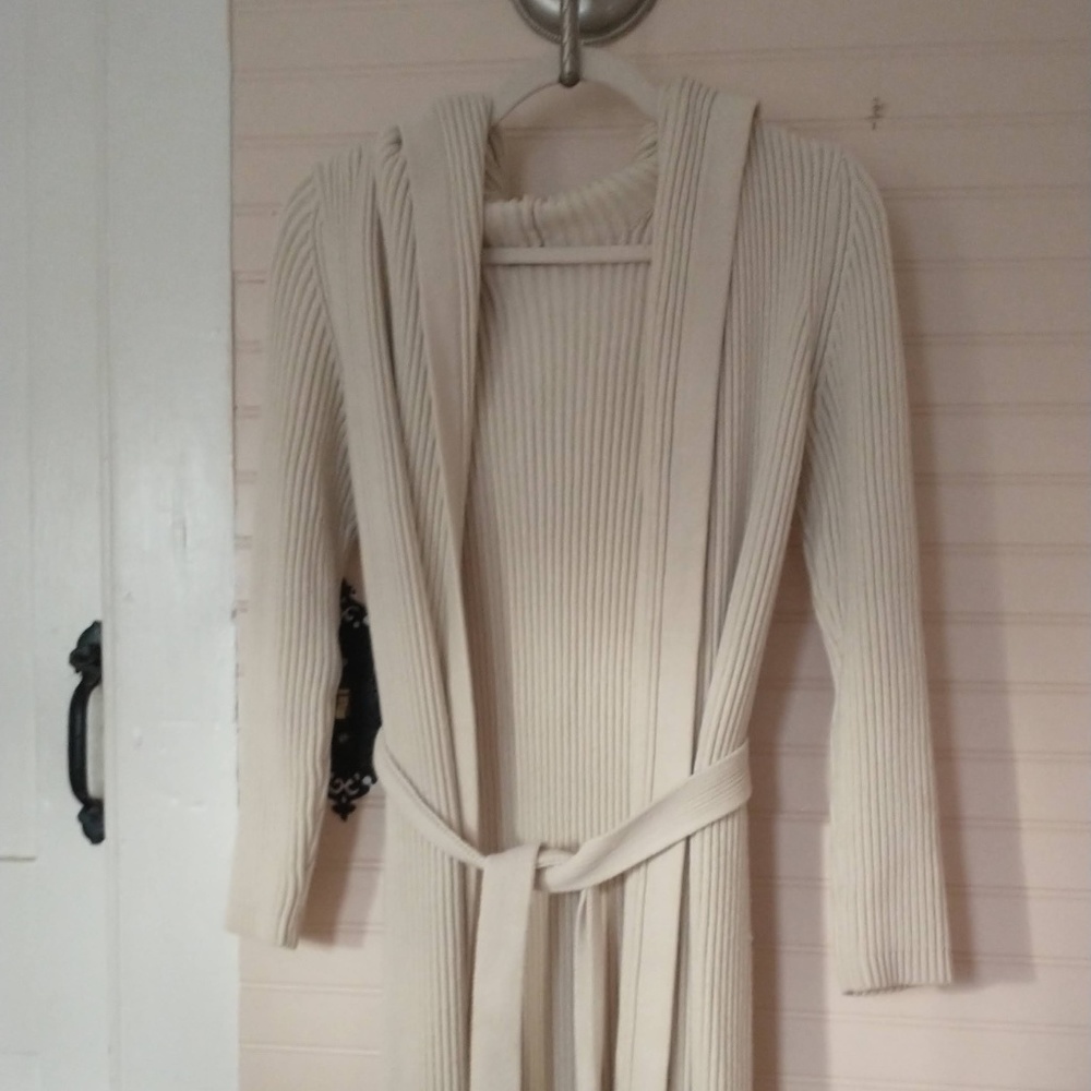 Vintage J.Crew Cream/Oatmeal Hooded Cardigan S